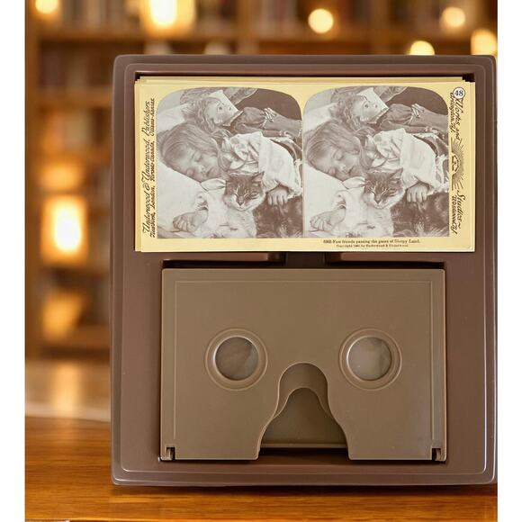 VINTAGE Victorian Wonders of the Stereoscope Book Stereo Viewer & Cards 1976 - Picture 2 of 10